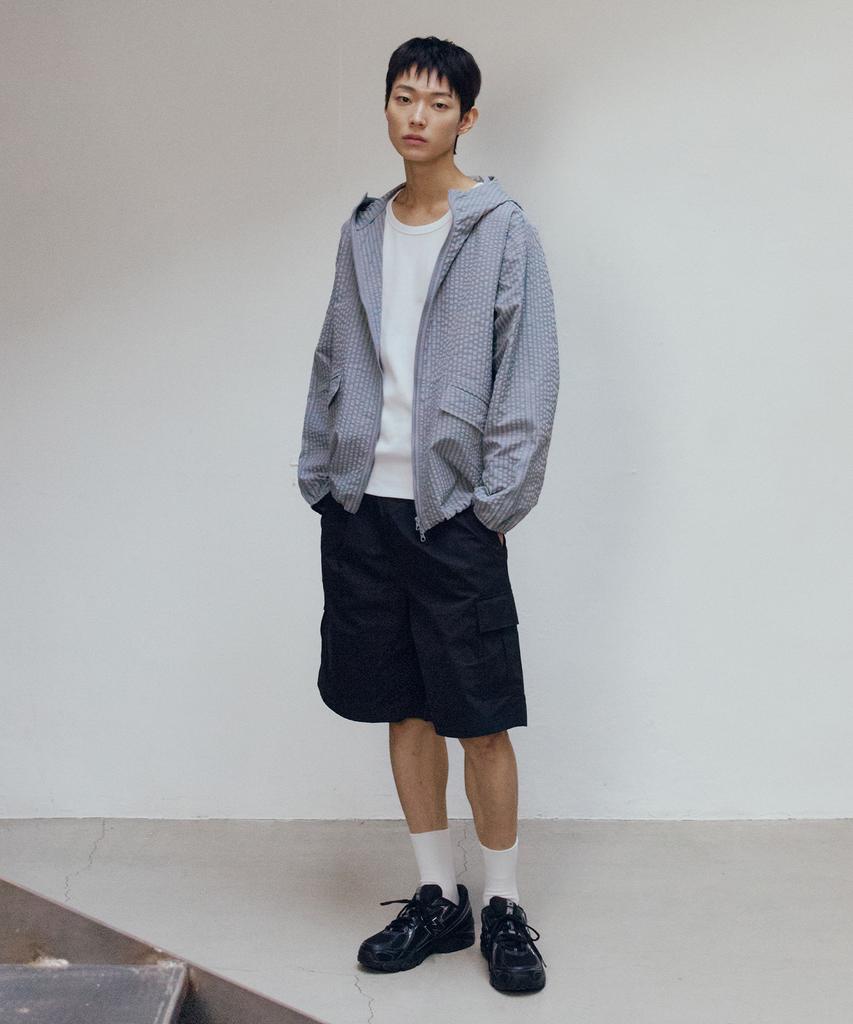 Mindbridge Two-Tone Seersker Hooded Blouson