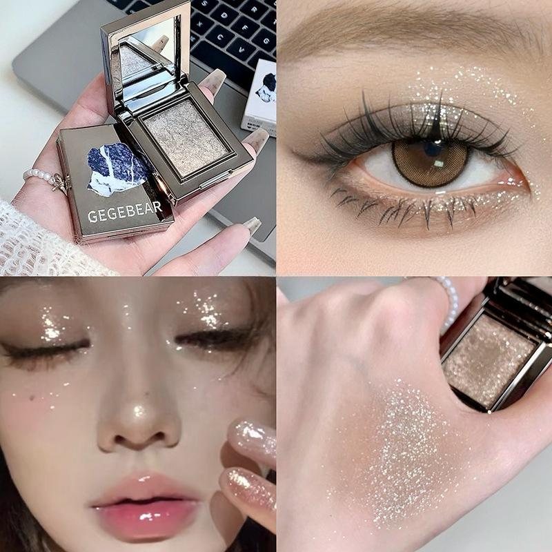 Spazio cowboy cosmico Evidenziatore Occhi Glitter Ombretto monocromatico Tavolozza Shimmer Satin Trucco Tavolozza Ombretto Kit evidenziazione