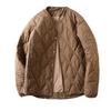 Chaqueta Cortavientos Cálida de Diseño Cuadrícula de Diamantes para Otoño e Invierno para Hombre Chaqueta Sencilla Holgada de Color Sólido