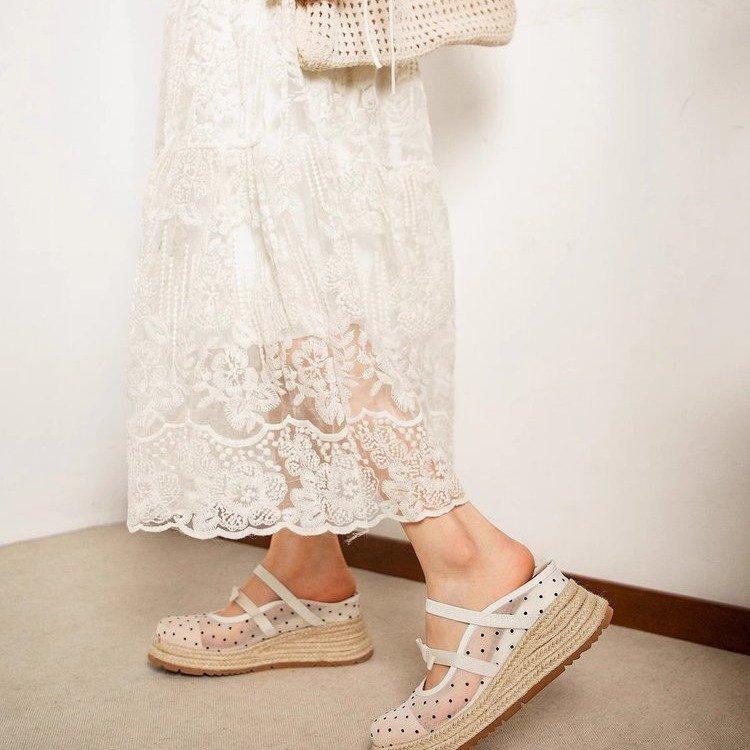 Mesh breathable single shoes women's new summer Korean version retro French fairy style temperament casual flat fisherman shoes