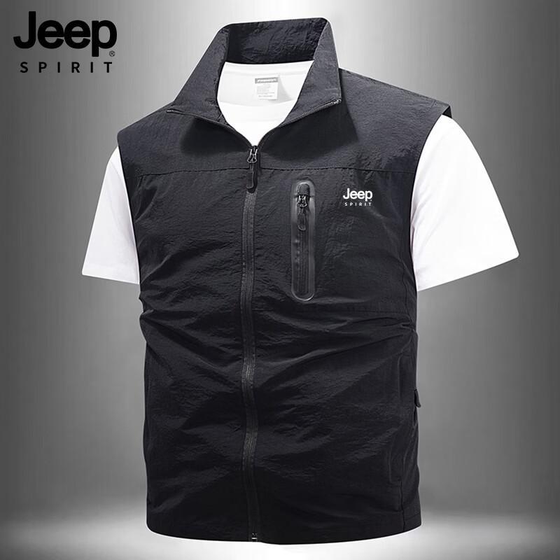 Мужская многокарманная жилетка на молнии JEEP SPIRIT для активного отдыха L