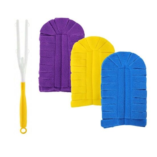 

Vacuum Cleaner Filter Core Multi-Surface Master Deep Cleaning Power 4x Microfiber Density Magnetic 360-Degree Fluffy Head Washable Electrostatic 3pcs