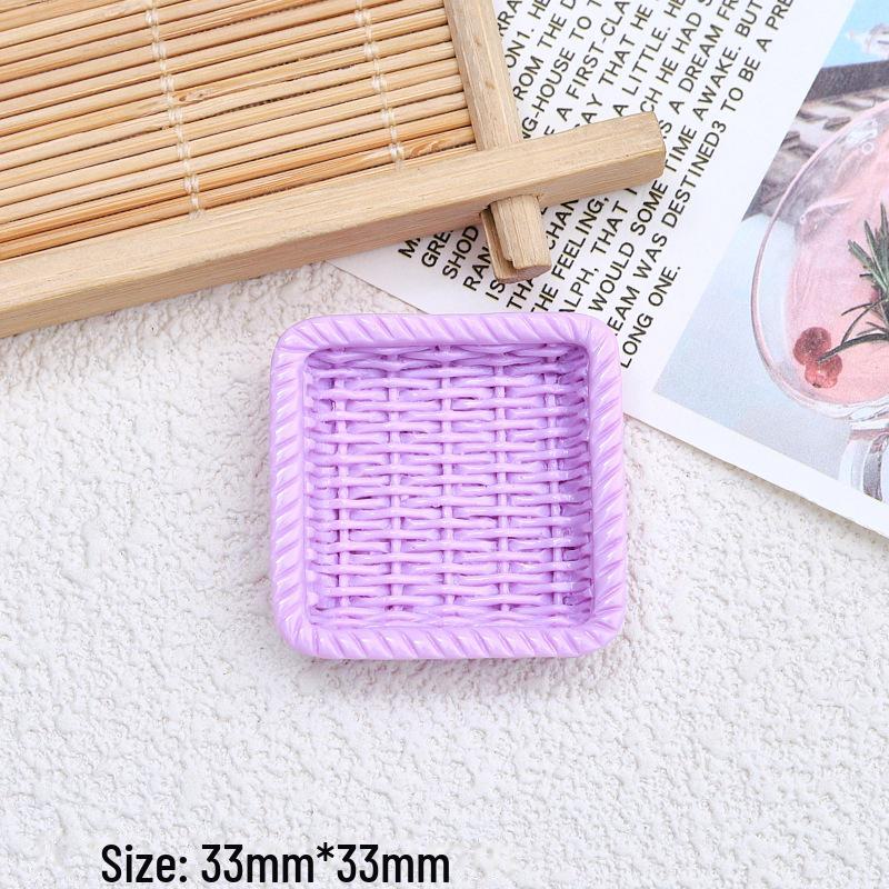 Leuchtendes Bastelzubehör aus Kunstharz: Quadratischer Korb, Haarnadel, Telefonhülle, Kleber, Cartoon-Öltropfen-Ornament