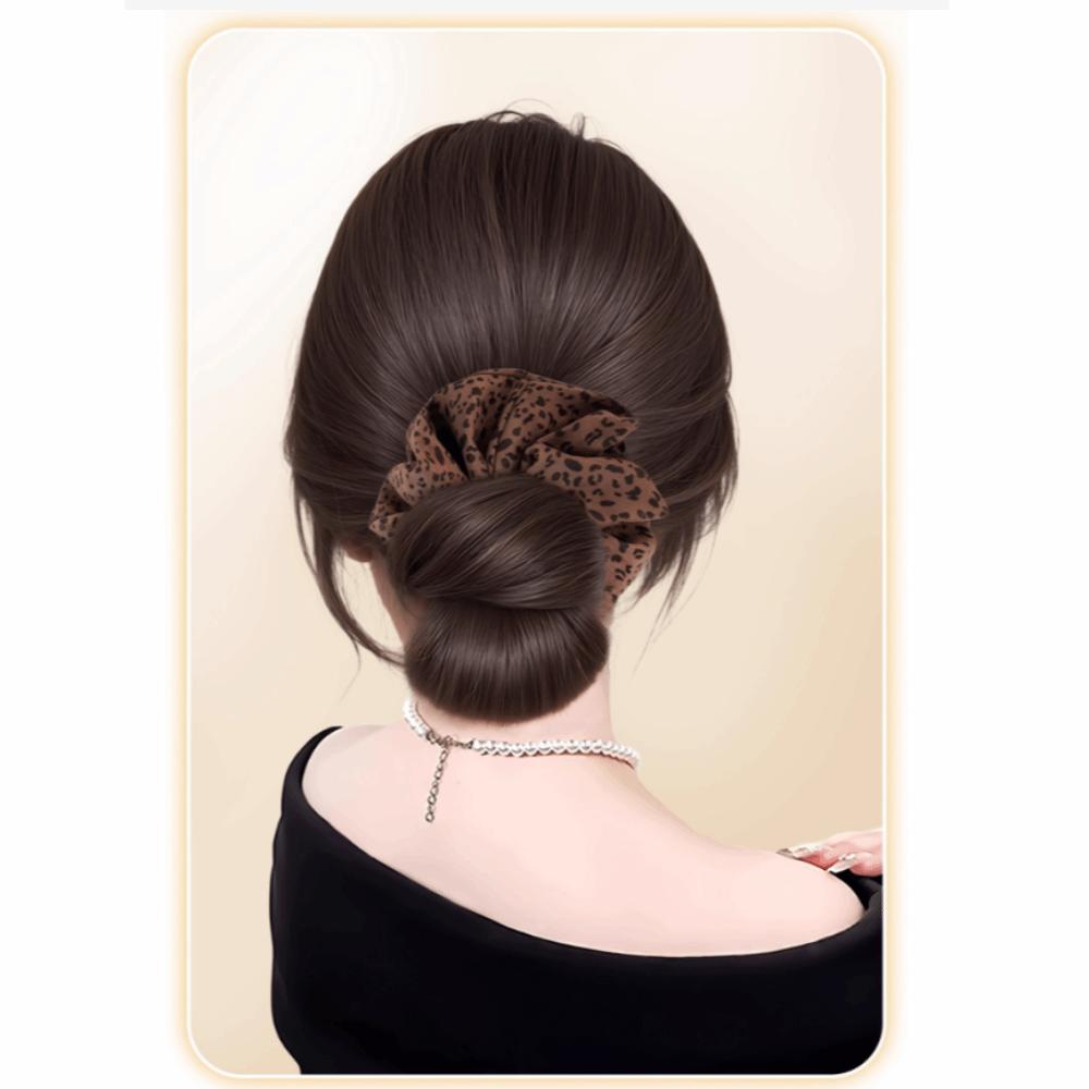 Elegant False Hair Pieces Claw Clip Ball Head Wig Korean Style Flower Bun Head Wig  Daily Use