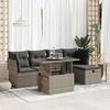 VidaXL Garden Lounge Set 6 Pcs with Grey Cushions Wicker 3327770