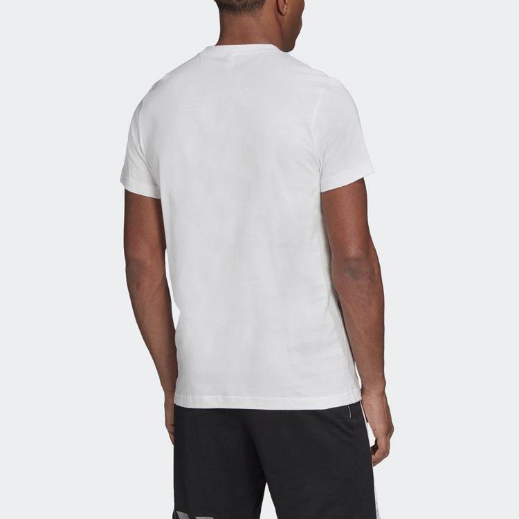 Adidas T Shirts Men's White Crew Neck Moderate Straight Fit GD6598
