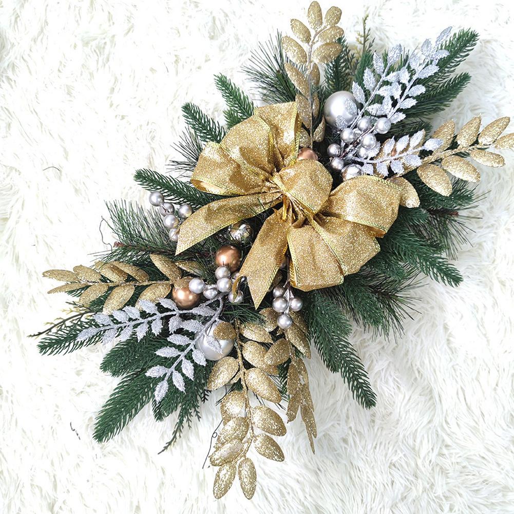 60cm Flower Wreath Staircase Decoration Christmas Hanging Nordic Home Festival Scene Atmosphere Props
