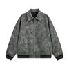 Spring and Autumn Leather Jacket, Men's Retro Casual Coat, Baseball Jacket, Collar, Versatile Windproof Top