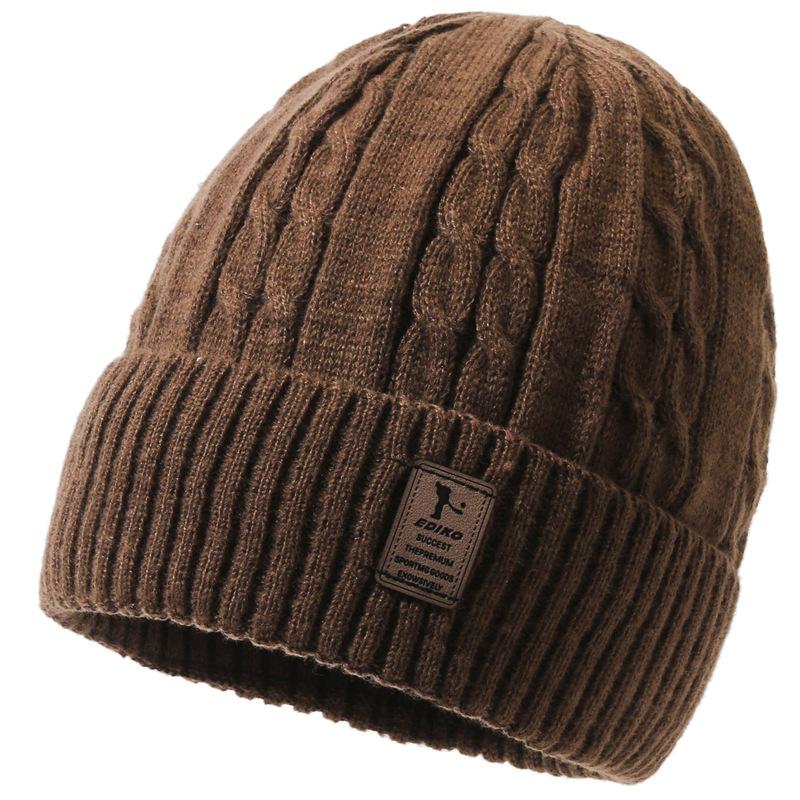 Wintermütze Samt Dicke Herren Strickmütze Warme Mütze Outdoor Ärmelkappe Skullies Beanies Ski Slouchy Cap