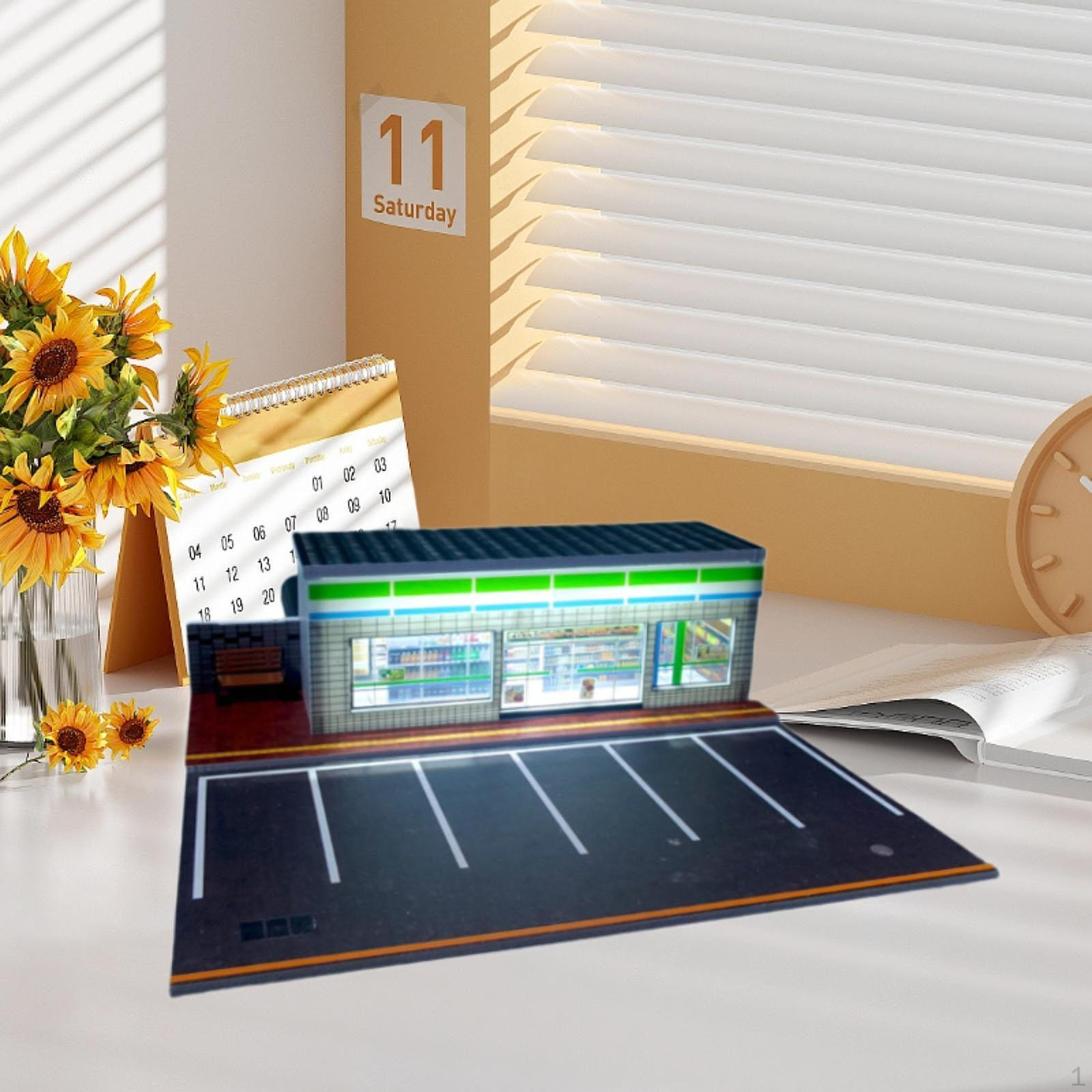 

1:64 Парковка литая модель автомобиля дисплей DIY сцена для B