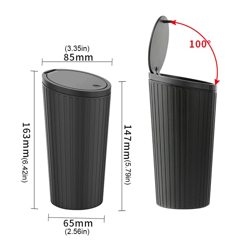 Car Trash Can Cup Holder Leakproof Versatile Trash Can Waterproof Vehicle Garbage Bin Press Type Large Capacity Automobile Parts
