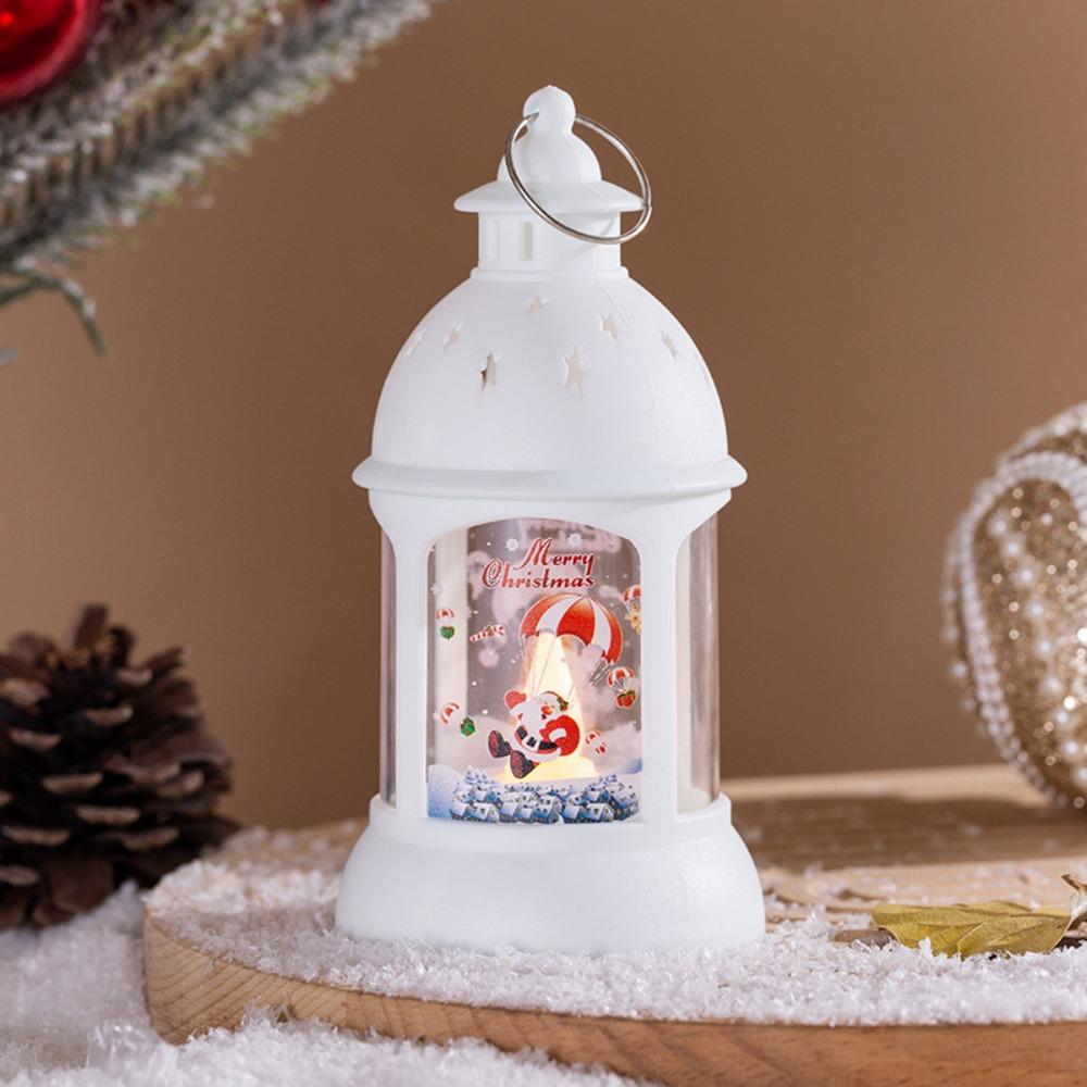 Candlestick Christmas Wind  Lamp Santa Santa Hanging Lamp Classical Christmas Castle Lantern  Xmas