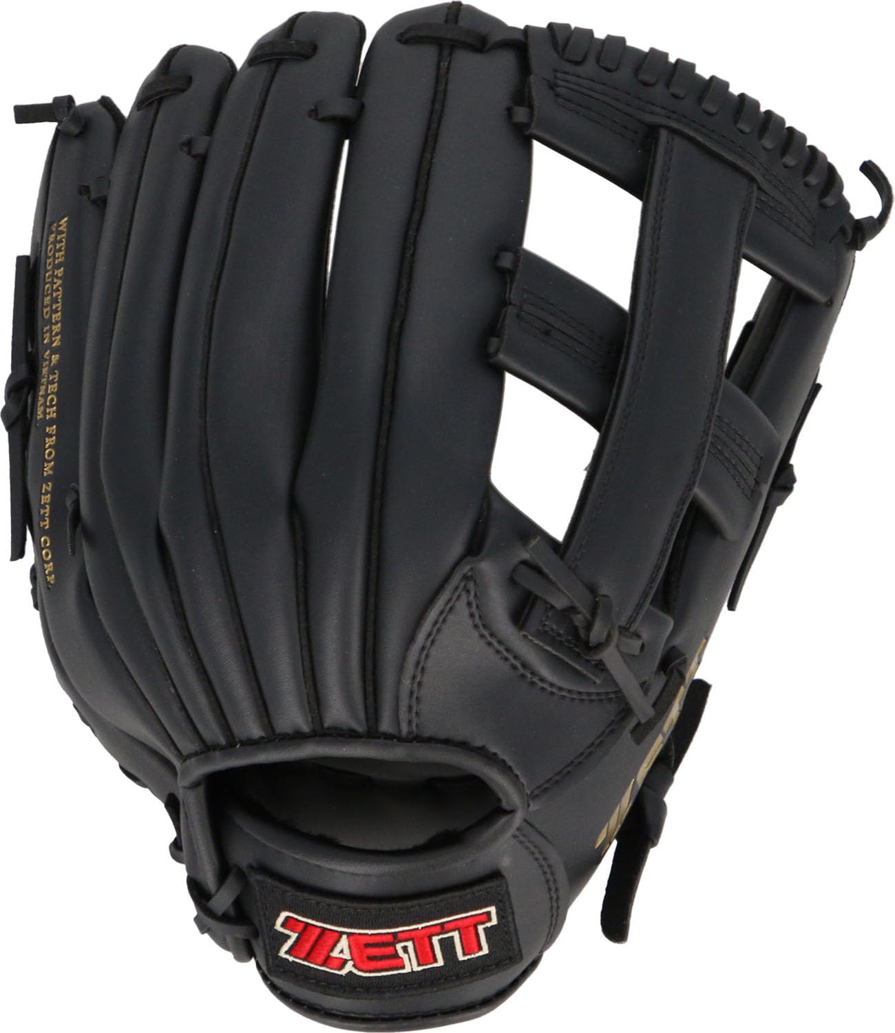 

ZETT Catch Ball with Shock Absorbing Black Glove, Beginner s, Pads, 12-inch, Right-Handed Throw, (BDG3516VA)