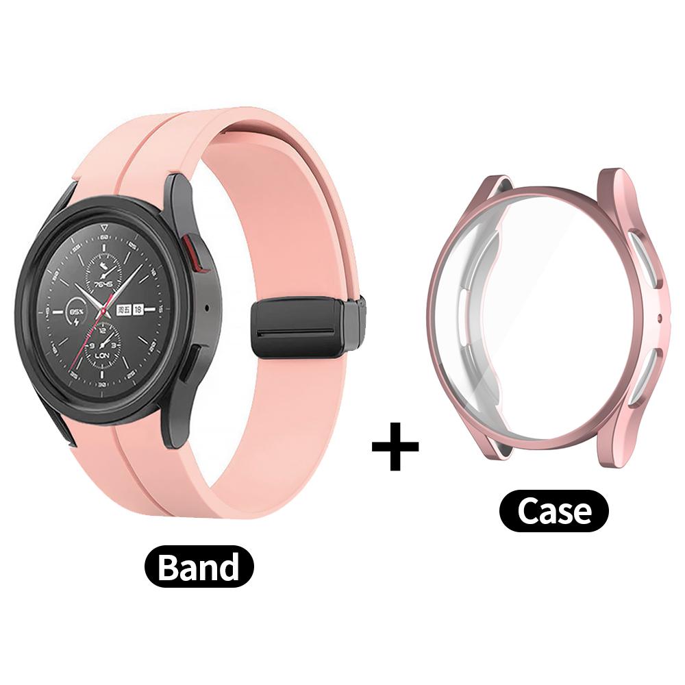 Case+Band for Samsung Galaxy Watch 4/5/6 40mm 44mm All-Around Soft TPU Protector Cover for Galaxy Watch6 Classic 43mm 47mm Strap
