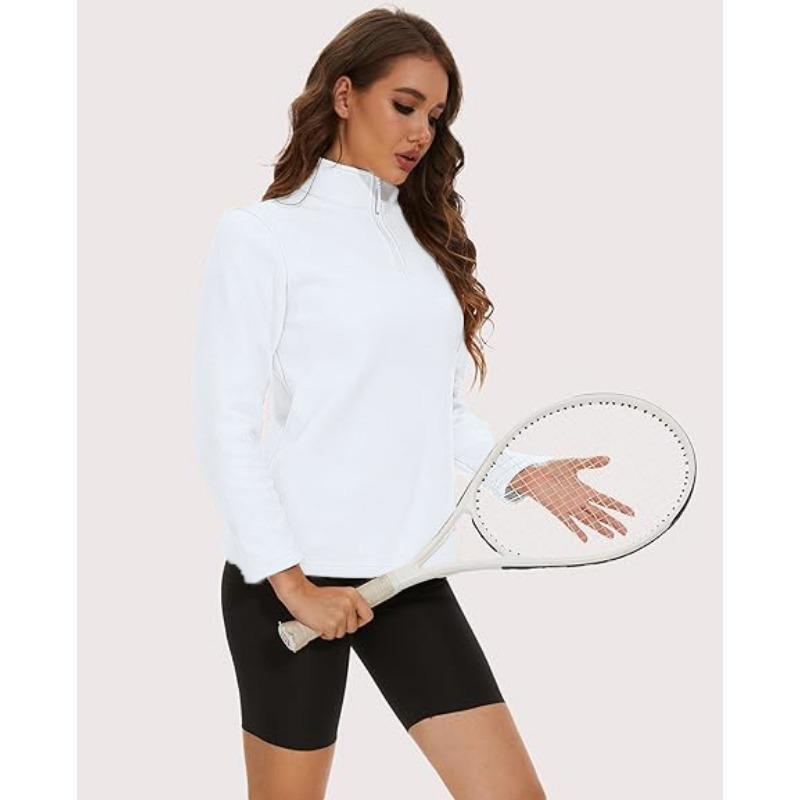 Women S Outdoor Fleece Pullover Tennis Sports Long Sleeve Top