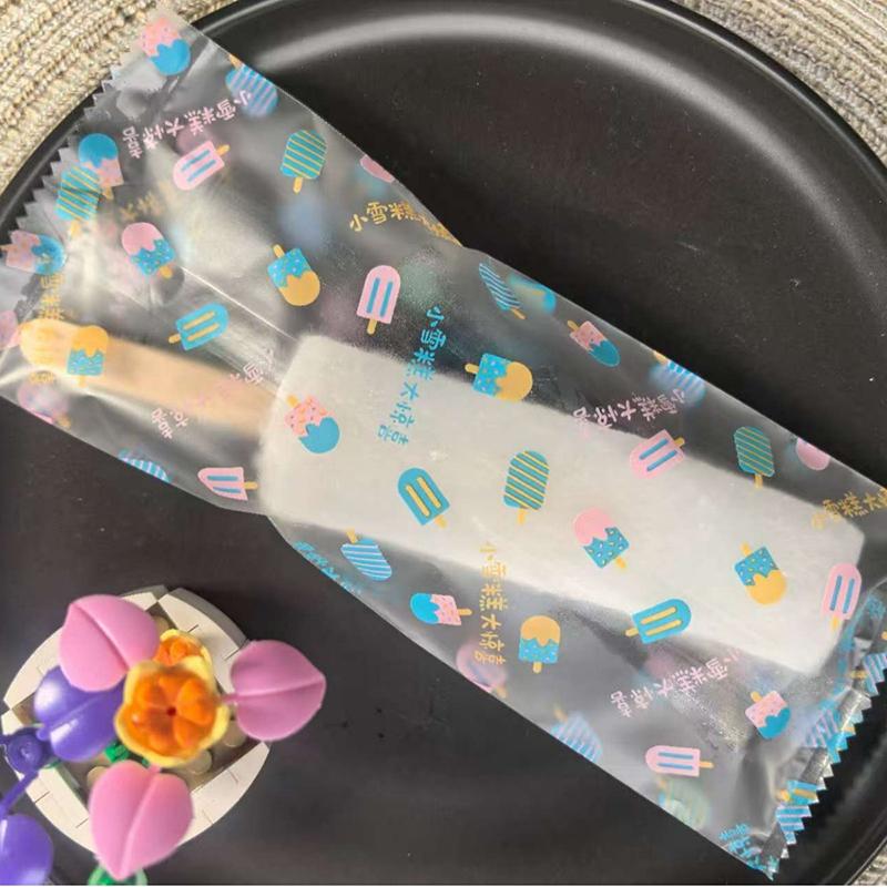 100Pcs Food Grade Ice Pop Bags Disposable Plastic Popsicle Bags Freeze Treat Storage Ice Cream Mold Bag