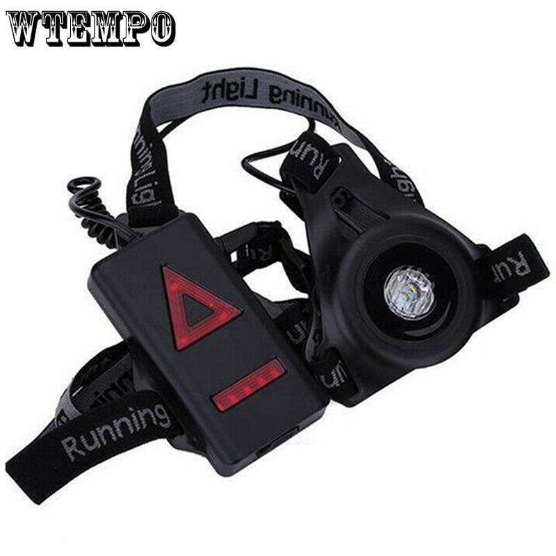 2PCS Outdoor Exercise Lighting Lamp USB Charging Chest Lamp Riding Lamp Mountain Climbing Camping Lamp Night Running Lamp
