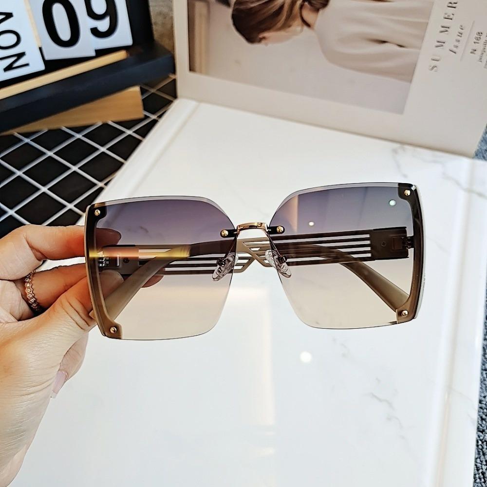 

Солнцезащитные очки оверсайз для женщин Инс Винтажные Солнцезащитные очки Прямоугольной формы с большой оправой Модные Уличные Модные Солнцезащитные очки