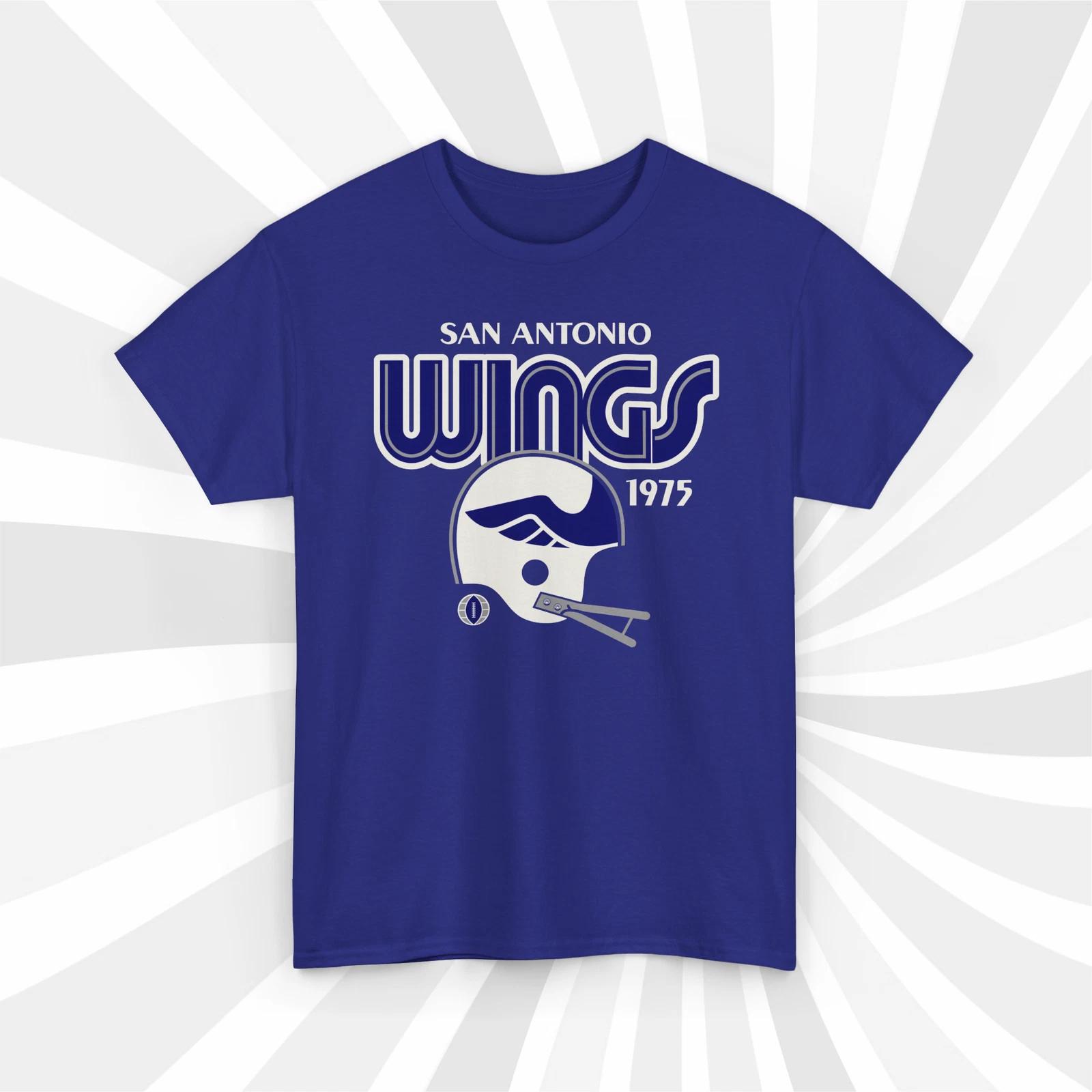 San Antonio Wings 1975 WFL Vintage Football Helmet T shirt - Spurs 2XL