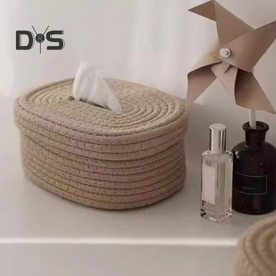 Handgefertigte Tissue-Aufbewahrungsbox, Papier-Aufbewahrungsbehälter, große Kapazität, staubdichte Tissue-Box für den Schreibtisch mit Abdeckung