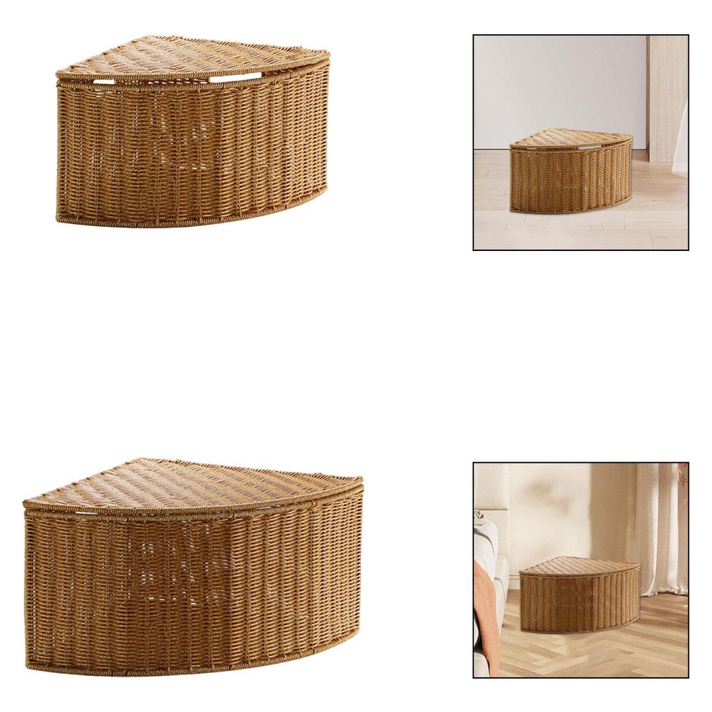 Hoek Opbergmand Lichtgewicht Smalle Kloof Prullenbak Thuisgebruik Veelzijdige Ventilatorvorm Accessoires Organizer voor Tijdschriften Boeken Badkamer
