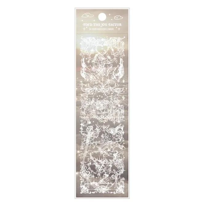 3 Sheets Butterfly Moon Star Stickers PET Transparent Decorative Stickers For Craft Album Journal Scrapbooking