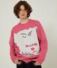 WAIKEI Maltese Big Graphic Knit Pink