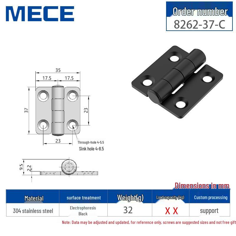 Thickened Stainless Steel Small Hinge for Folding Cabinet, Window, or Wooden Box with Lotus Leaf Design.