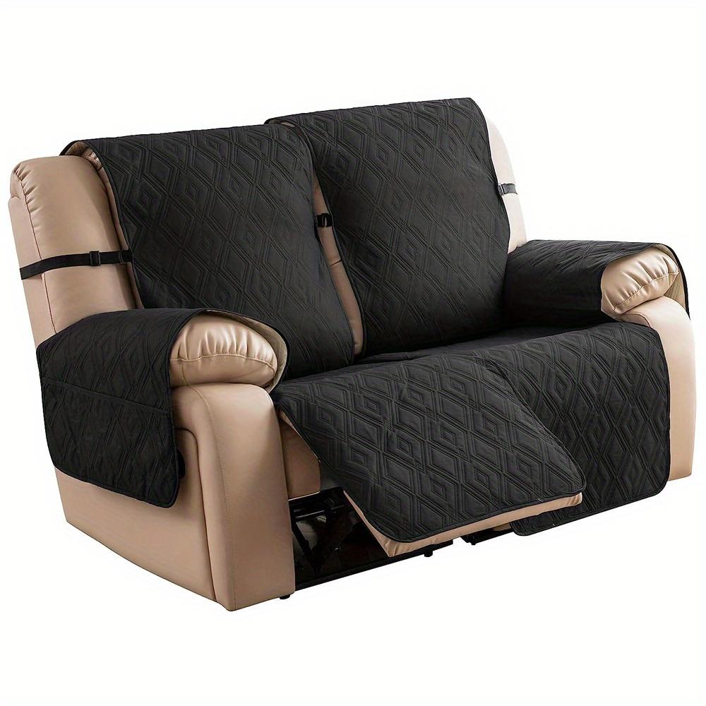 Waterproof Recliner Slipcover Non Slip Covers For Reclining Loveseat With Elastic Straps Washable Recliner Chair Cover