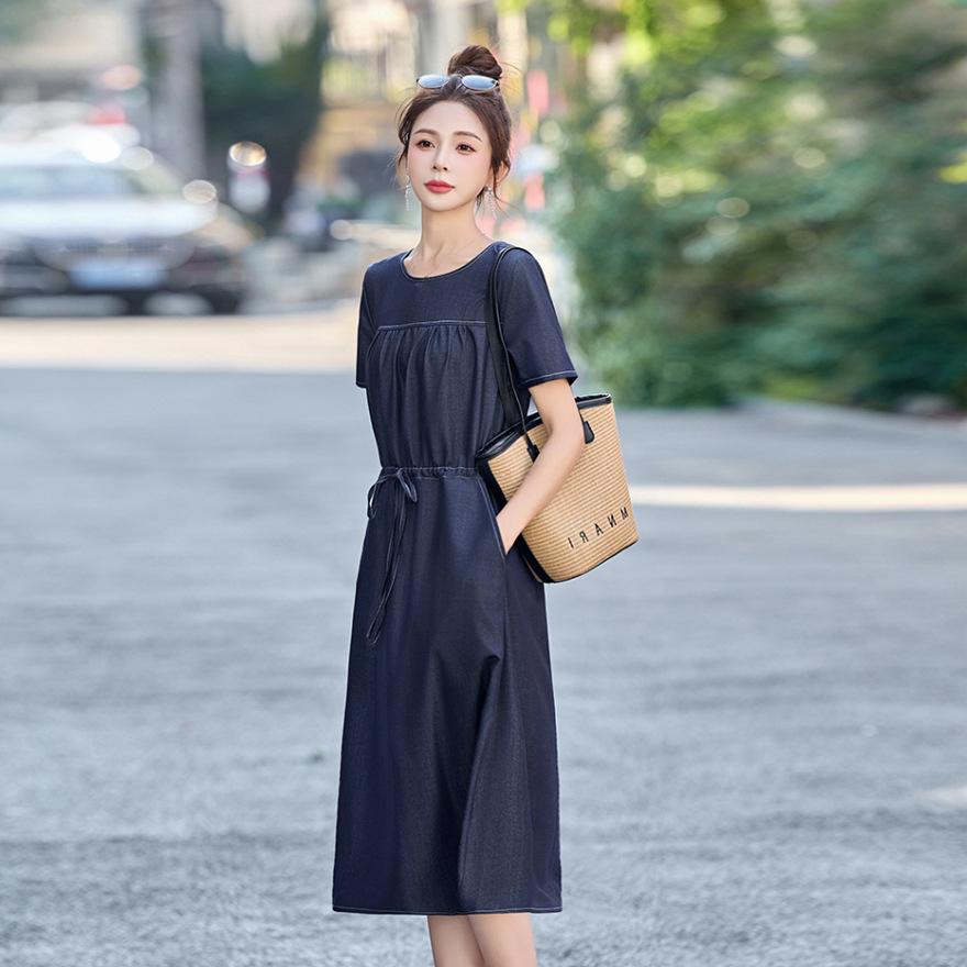 Denim dress women's summer thin new small temperament waist thin age-reducing casual skirt