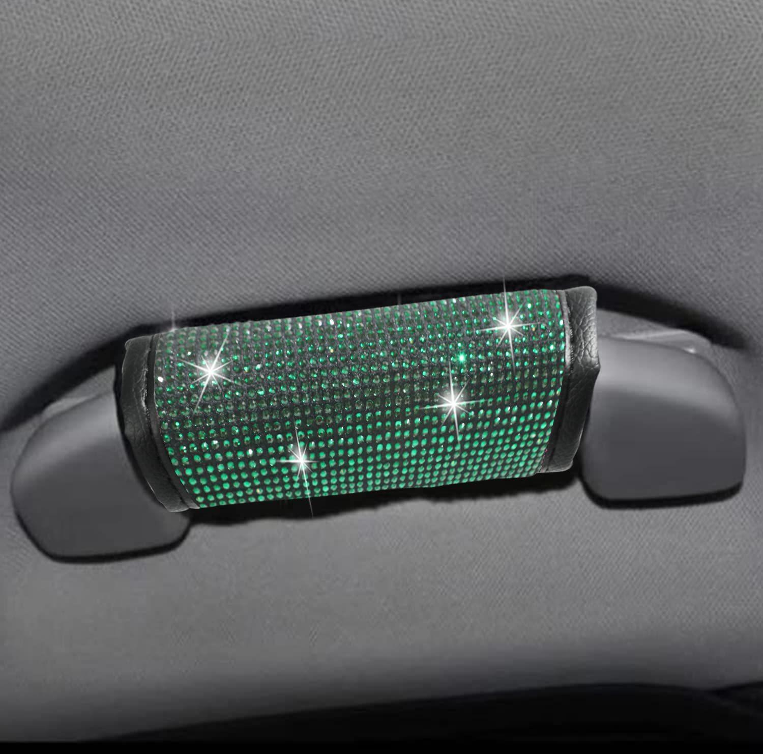 

Набор автомобильных ручек с инкрустацией из бриллиантов, креативные перчатки со стразами, аксессуары для украшения салона автомобиля кристаллами Green Diamond