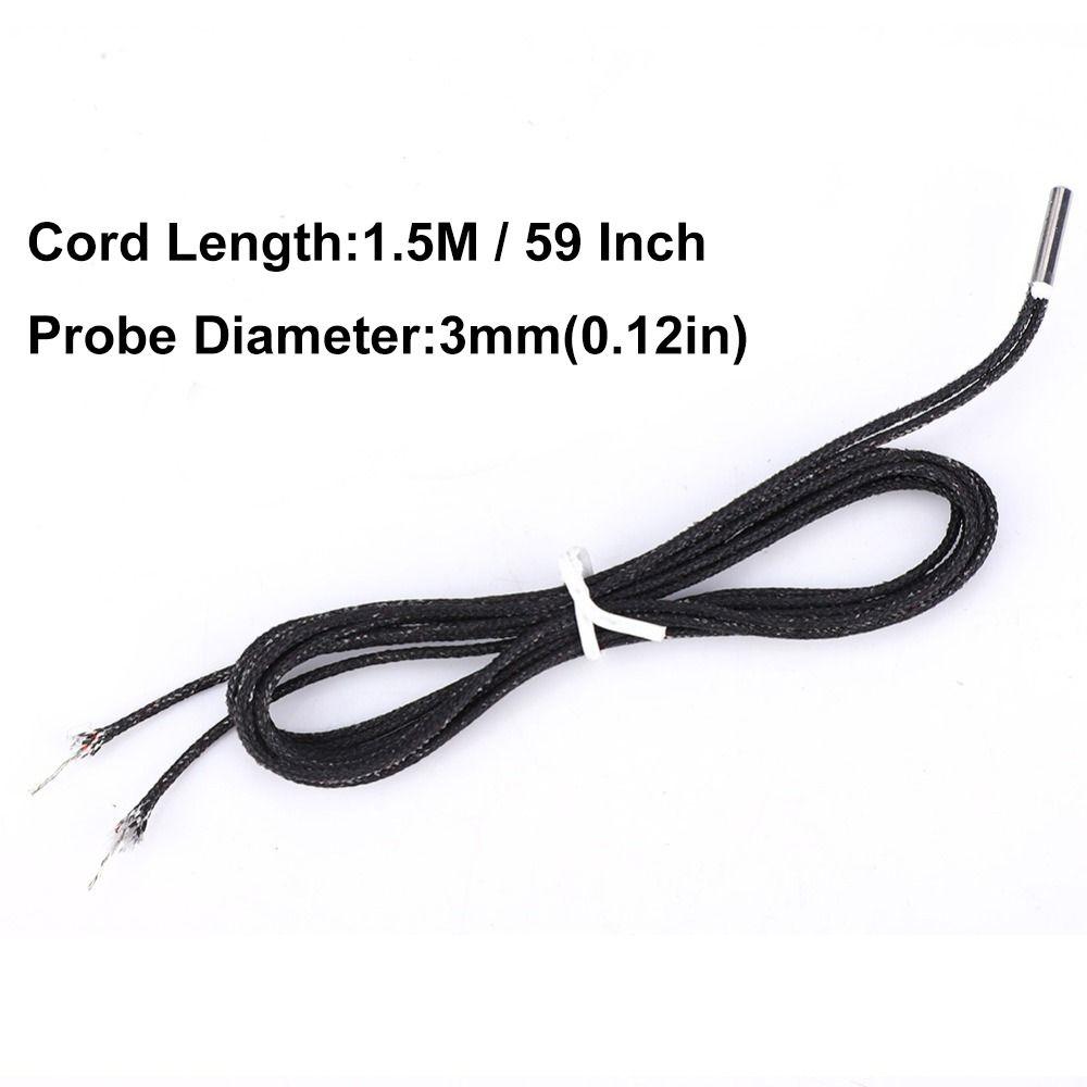 1.5M / 59 Inch Temperature Sensor Probe Temperature Probe Resistor  For V6 Brass/ Aluminum