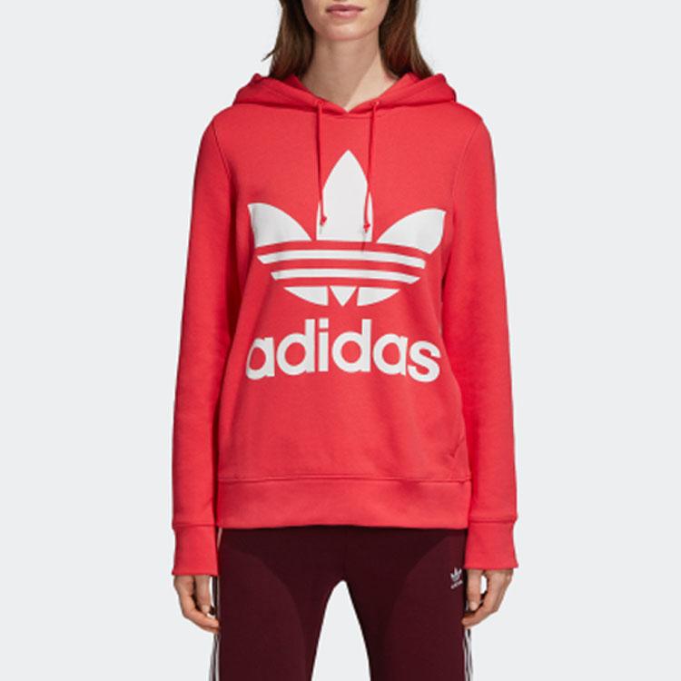Adidas Originals Trefoil Spring Autumn Sports Pullover American Sweatshirt Women sweatshirt Basic-Pink DH3136