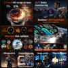 New Men Military Outdoor 1000mAh Battery Smart Watch Flashlight IP68 Waterproof 1.7-Inch HD Bluetooth Call Smartwatch
