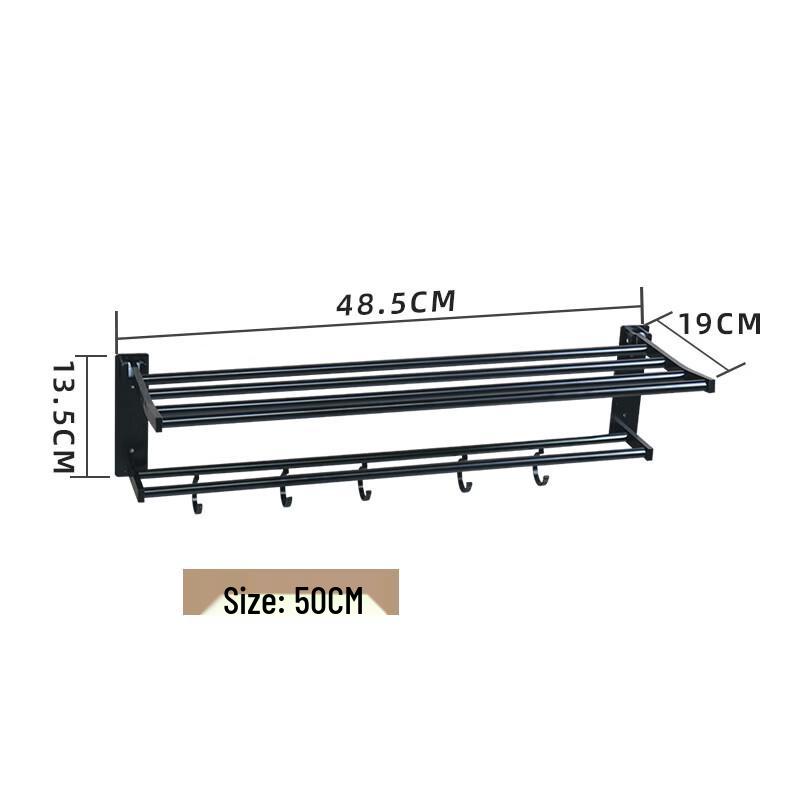 

CMAOS 50cm Folding Space Aluminum Bathroom Towel Rack