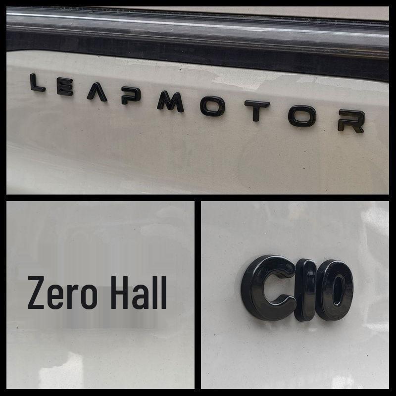Leapmotor B10 Schwarzes Logo Hauben- & Heckemblem Aufkleber für C10/C16 Modifikationen
