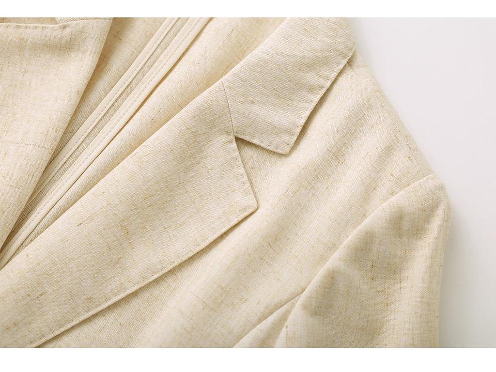 Women's Five-Sleeve Loose Linen Blazer for Summer 2026 - New Casual Style