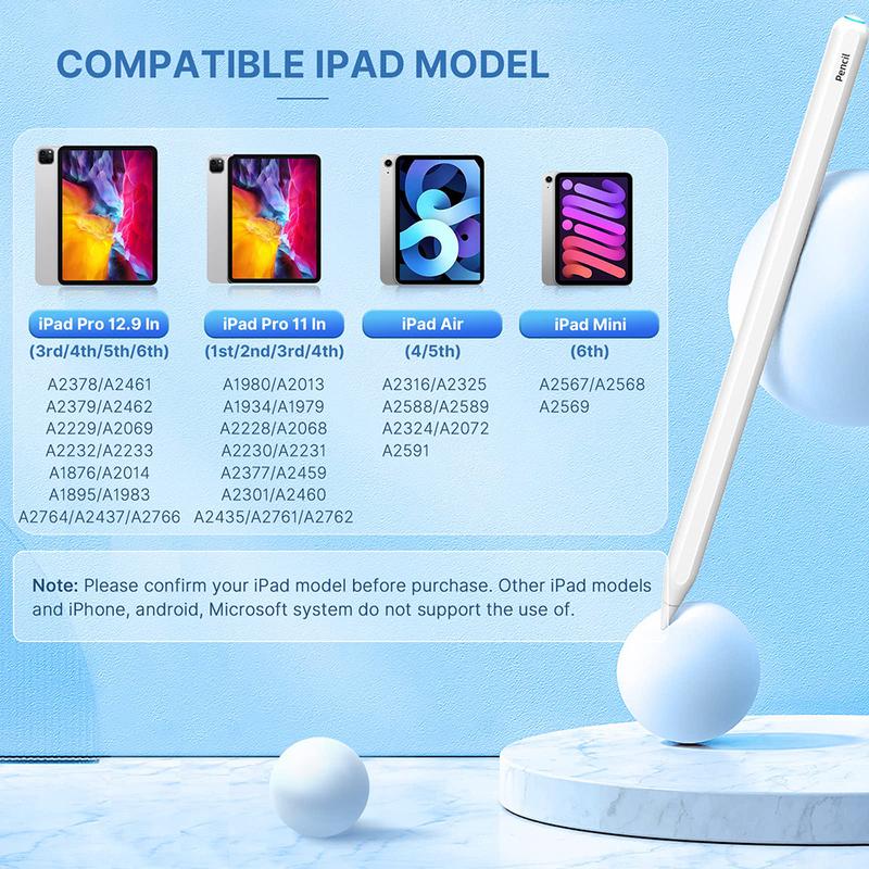 For Apple Pencil with Wireless Charging Pen Stylus For iPad Pencil Palm Rejection Tilt Pen for iPad Air 4 5 Pro 11 12.9 Mini 6