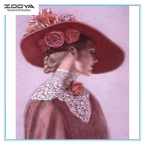 

ЗООЯ DIY 3D Алмазная картина женщина вышивка крестиком домашний декор