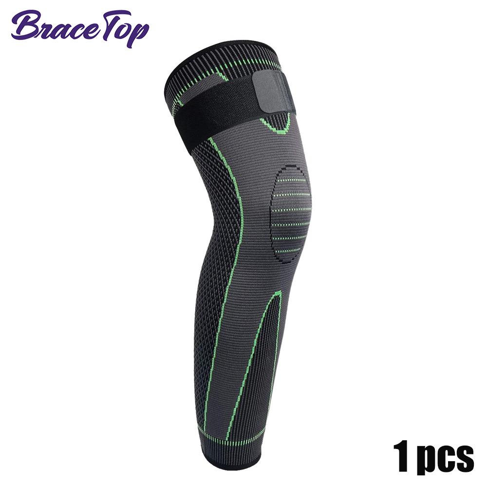 

Bracetop Anti-Slip Lengthen Knee Pad Long Leg Sleeve Bandage Compression Knee Brace Running Sports Warmth Elastic Knee Protector M