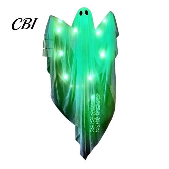 Floating Visual Effect Props Halloween Hanging Light Up Ghost Decoration, Large Spooky Flying for with LED Lights Front Yard Patio Lawn Garden