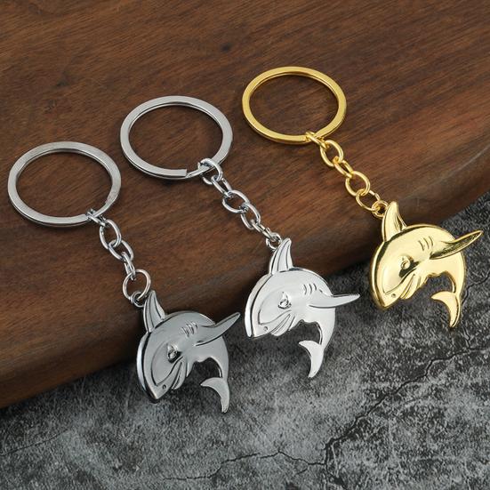 Shark Keychain Pendant Lightweight Metal Keychain Creative Sea Themed Keychains Bag Charms for Men Women Car Keys