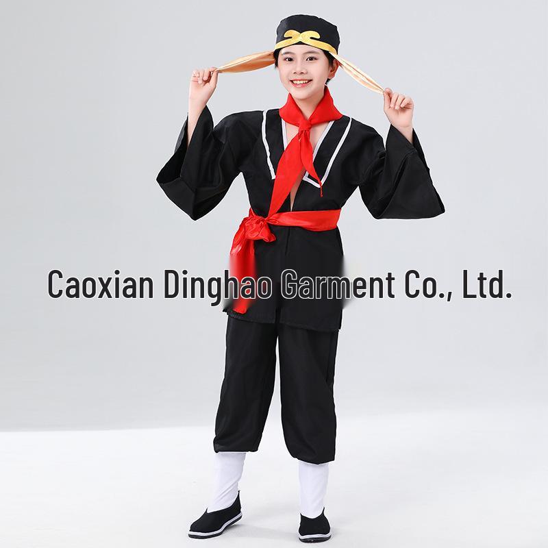 In Stock: Children's Zhu Bajie Performance Costume with Rake Nose Weapon