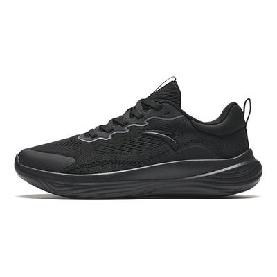 Bequeme Weiche Sport Stoßdämpfung Rutschfest Low-Top Trainingsschuhe Damen Sneaker Schwarz 922437713-2