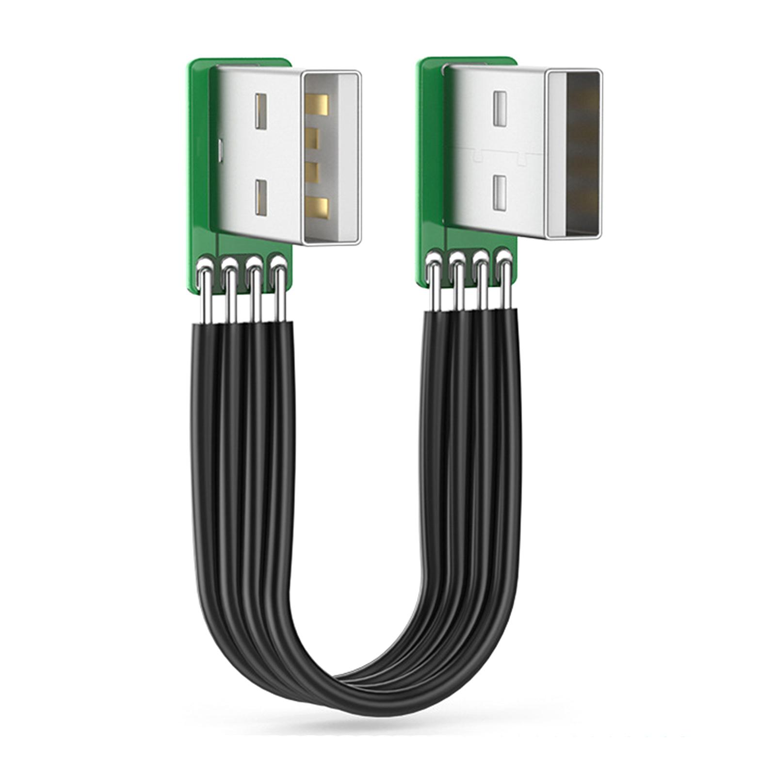 USB 2.0 Extension Cable USB 2.0 Male to Male 90 Degree Angle Extension Cord for Data Transfer 480mbps USB Drive