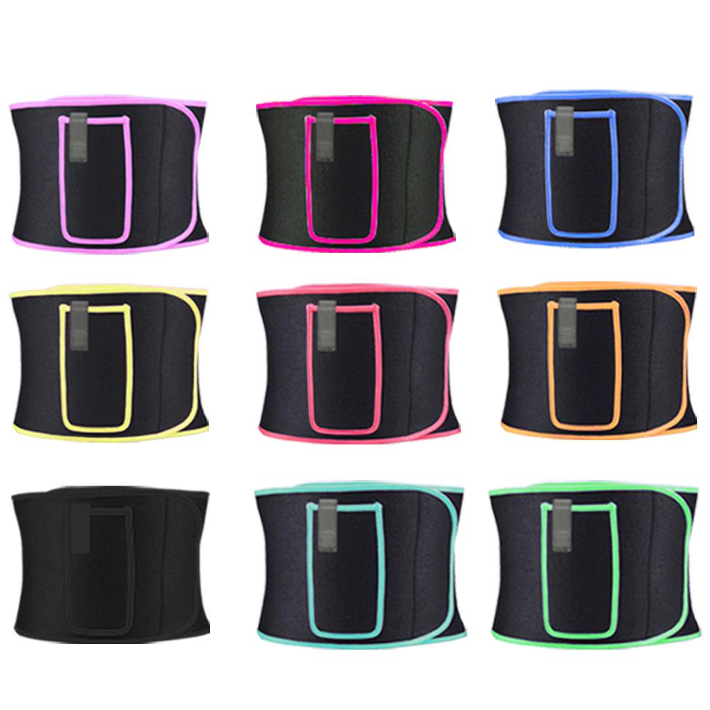 Super March Adjustable Workout Neoprene Waist Support Waist Trainer Waist Trimmer Belt with Pocket
