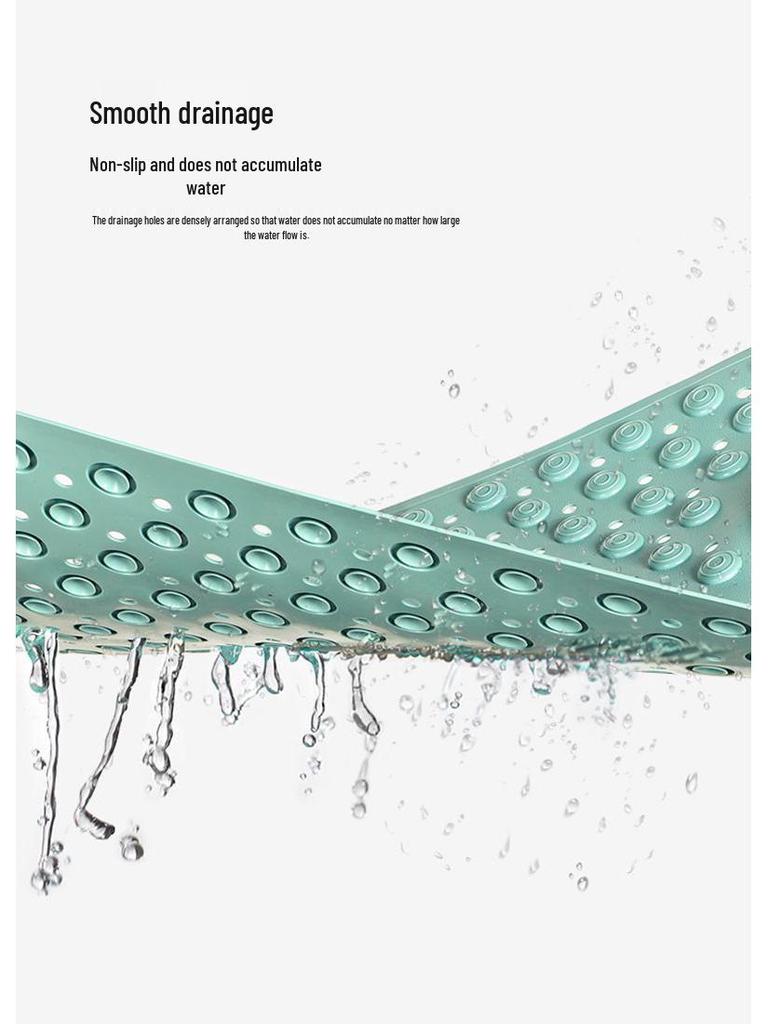 Children's Anti-slip Bathroom Mat - Water-repellent, Anti-fall, Drainage, Massage Rubber Mat for Toilet and Foot Safety.