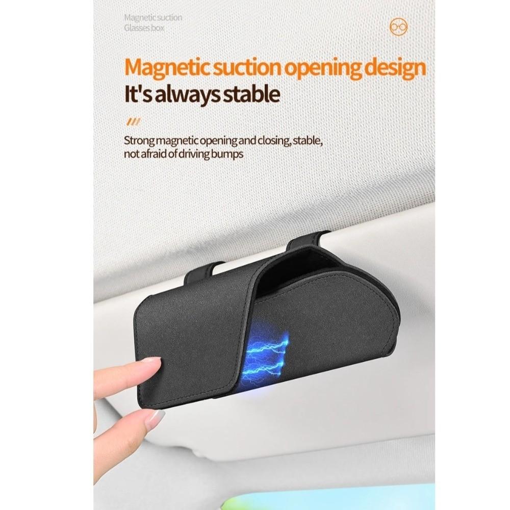 Car Mounted Magnetic Suction Car Glasses Case Premium Car Interior Sunglasses Box  Automobile