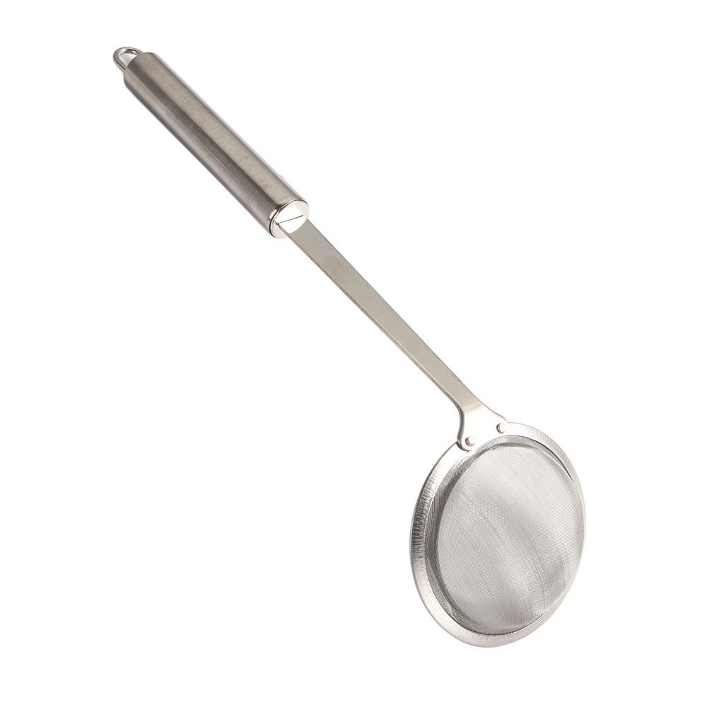 Kitchen Stainless Steel Sifting Practical Fine Mesh Colander Filter Spoon Strainer Oil Skimmer