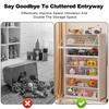 7 Tiers Storage Containers Bin with Lid Shoe Storage Shelf Cabinet with Clear Flip Door  Storage Cabinet for Bags  Books